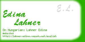 edina lahner business card